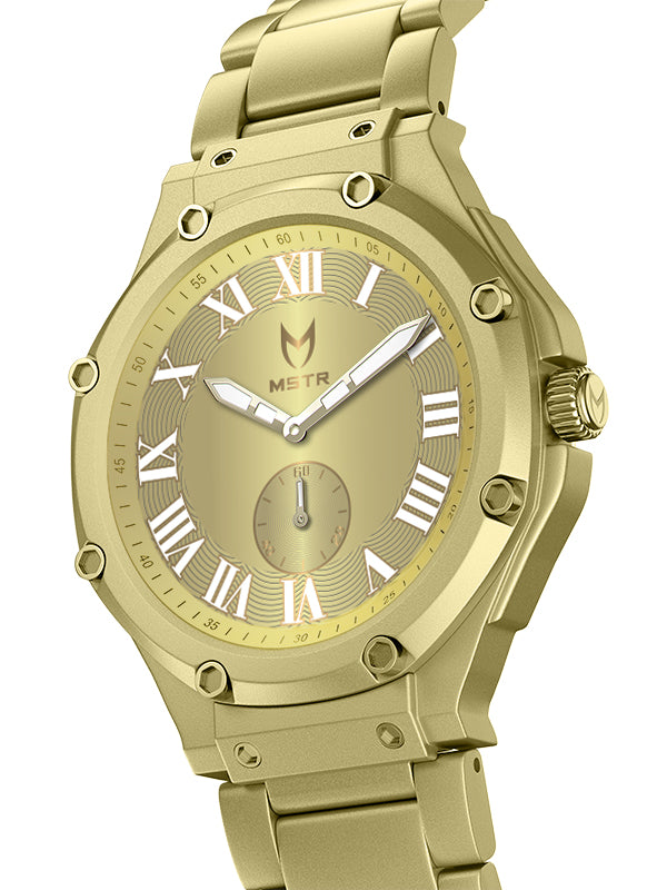 MSTR Ambassador Ultra Slim AU141MV2 gold side watch render