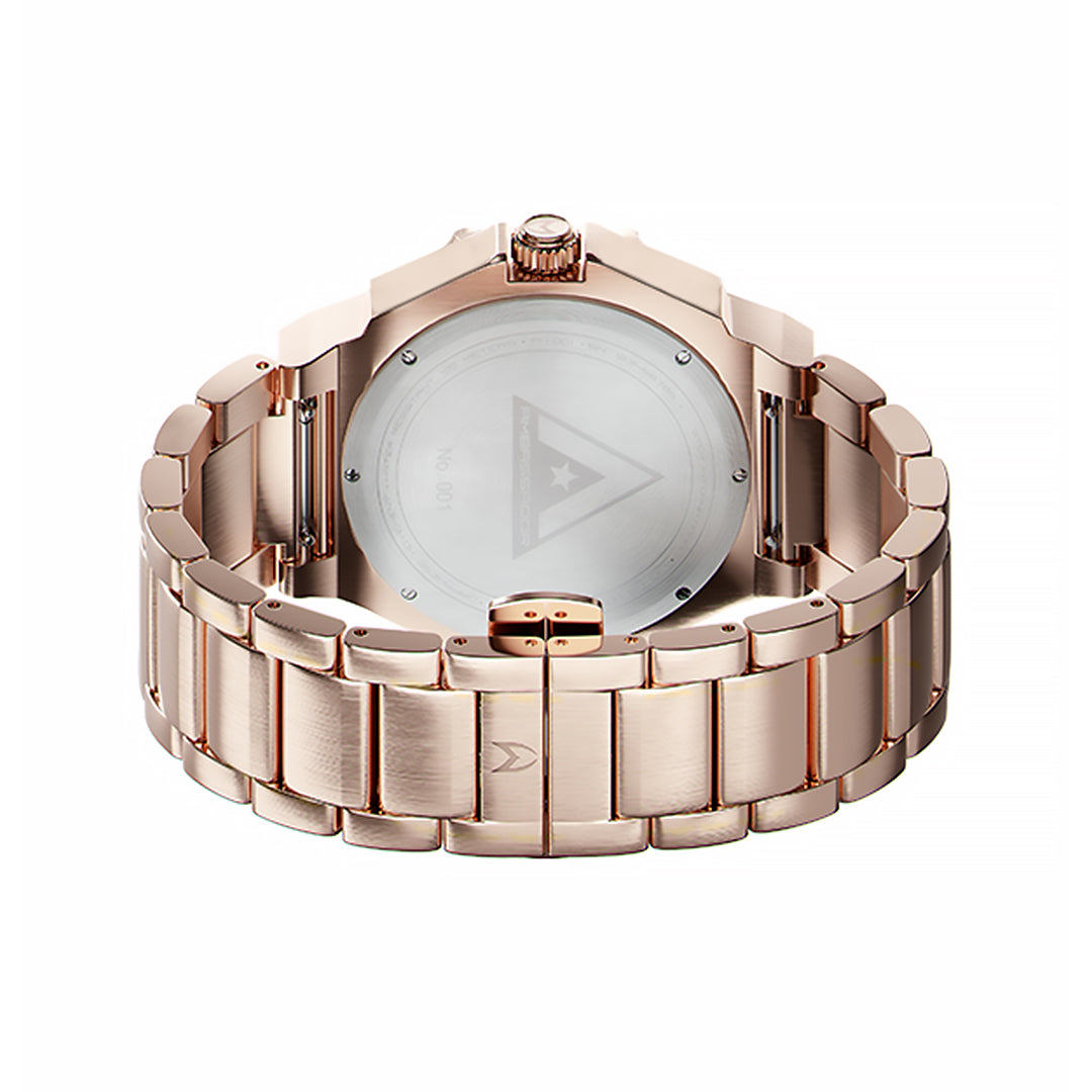 AM406SS - 41 MM JAN VAN HUYSUM WATCH ROSE GOLD WITH STEEL STRAP