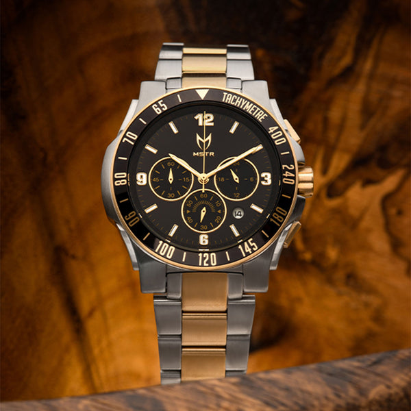 GT006SS - GT SILVER / GOLD STEEL BAND