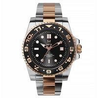 Thumbnail for MSTR Voyager VO117SSV2 silver black and rose gold automatic watch front render